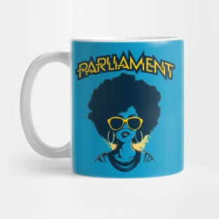 Vintage Parliament Funkadelic Afro Girl Throwback Funk Music Mug